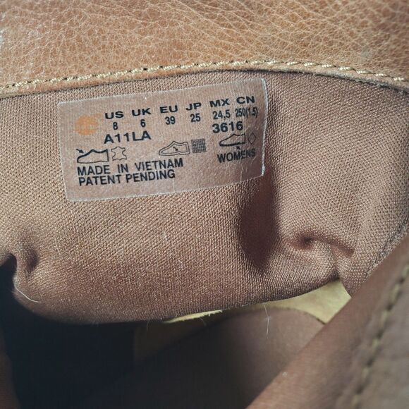 Timberland Women's Boots Size 8 Brown Leather Pendleton Bramhall Plaid Flannel - Picture 10 of 10